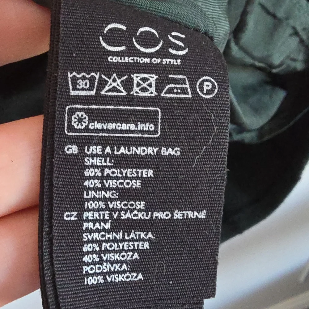 COS | Shirt Dress Plaid Green Sz 6 - Picture 7 of 8